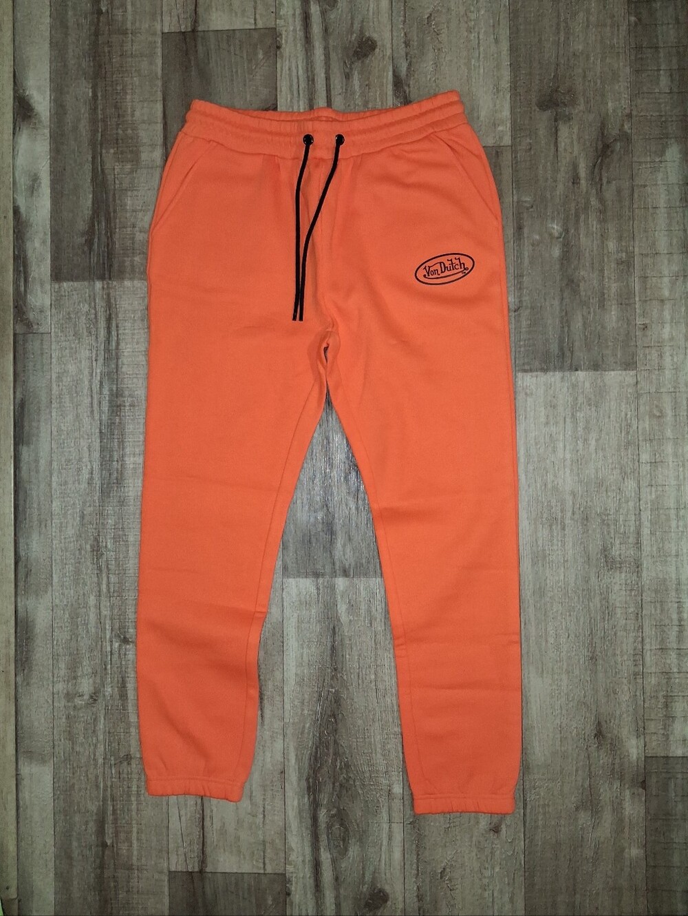 nwot Tags Womens Von Dutch Orange Joggers Y2k Ed Hardy Vintage Size L LARGE